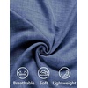 image:imageCOOFANDY Men Short Sleeve Button Down Shirts Summer Linen Textured Shirt Casual Beach Tops with PocketDenim Blue