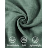 image:imageCOOFANDY Men Short Sleeve Button Down Shirts Summer Linen Textured Shirt Casual Beach Tops with PocketGrey Green