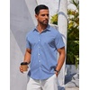 image:imageCOOFANDY Mens Button Down Shirt Short Sleeve Casual Shirt for Men Summer Business Casual Dress ShirtGw511
