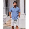 image:imageCOOFANDY Mens Button Down Shirt Short Sleeve Casual Shirt for Men Summer Business Casual Dress ShirtGw511