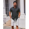 image:imageCOOFANDY Mens Button Down Shirt Short Sleeve Casual Shirt for Men Summer Business Casual Dress ShirtGw524