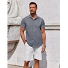 image:imageCOOFANDY Mens Button Down Shirt Short Sleeve Casual Shirt for Men Summer Business Casual Dress ShirtJh186