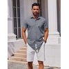 image:imageCOOFANDY Mens Button Down Shirt Short Sleeve Casual Shirt for Men Summer Business Casual Dress ShirtJh186
