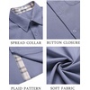 image:imageCOOFANDY Mens Button Down Shirts Short Sleeve Casual Summer Beach Vacation Wedding Shirt with PocketBlue Grey