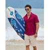 image:imageCOOFANDY Mens Button Down Short Sleeve Shirt Casual Beach Linen Shirts Wedding Summer Vacation ShirtBurgundy