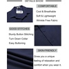 image:imageCOOFANDY Mens Button Down Short Sleeve Shirt Casual Beach Linen Shirts Wedding Summer Vacation ShirtNavy Blue
