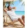 image:imageCOOFANDY Mens Button Down Short Sleeve Shirt Casual Beach Linen Shirts Wedding Summer Vacation ShirtWhite