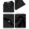 image:imageCOOFANDY Mens Button Down Short Sleeve Shirts Casual Summer Vacation Shirts Linen Beach Wedding ShirtBlack