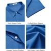 image:imageCOOFANDY Mens Button Down Short Sleeve Shirts Casual Summer Vacation Shirts Linen Beach Wedding ShirtBlue