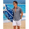 image:imageCOOFANDY Mens Button Down Short Sleeve Shirts Casual Summer Vacation Shirts Linen Beach Wedding ShirtBlue Violet