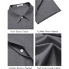 image:imageCOOFANDY Mens Button Down Short Sleeve Shirts Casual Summer Vacation Shirts Linen Beach Wedding ShirtDark Grey