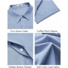 image:imageCOOFANDY Mens Button Down Short Sleeve Shirts Casual Summer Vacation Shirts Linen Beach Wedding ShirtLight Blue