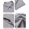 image:imageCOOFANDY Mens Button Down Short Sleeve Shirts Casual Summer Vacation Shirts Linen Beach Wedding ShirtLight Grey