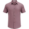 image:imageCOOFANDY Mens Casual Button Down Shirt Short Sleeve Summer Shirt for Beach Vacation Resort WearWine Red