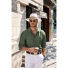 image:imageCOOFANDY Mens Casual Button Down Shirts Long Sleeve Fall Shirt Untucked Dress Shirts for MenArmy Green