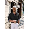 image:imageCOOFANDY Mens Casual Button Down Shirts Long Sleeve Fall Shirt Untucked Dress Shirts for MenBlack