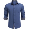 image:imageCOOFANDY Mens Casual Button Down Shirts Long Sleeve Fall Shirt Untucked Dress Shirts for MenBlue