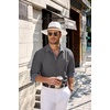 image:imageCOOFANDY Mens Casual Button Down Shirts Long Sleeve Fall Shirt Untucked Dress Shirts for MenDark Grey