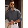 image:imageCOOFANDY Mens Casual Button Down Shirts Long Sleeve Fall Shirt Untucked Dress Shirts for MenDark Grey