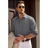 image:imageCOOFANDY Mens Casual Button Down Shirts Long Sleeve Fall Shirt Untucked Dress Shirts for MenLight Grey