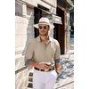 image:imageCOOFANDY Mens Casual Button Down Shirts Long Sleeve Fall Shirt Untucked Dress Shirts for MenLight Khaki