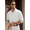 image:imageCOOFANDY Mens Casual Button Down Shirts Long Sleeve Fall Shirt Untucked Dress Shirts for MenWhite