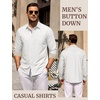 image:imageCOOFANDY Mens Casual Button Down Shirts Long Sleeve Fall Shirt Untucked Dress Shirts for MenWhite