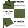 image:imageCOOFANDY Mens Casual Button Down Shirts Short Sleeve Textured Shirt Summer Beach Shirts with PocketArmy Green