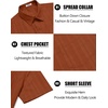 image:imageCOOFANDY Mens Casual Button Down Shirts Short Sleeve Textured Shirt Summer Beach Shirts with PocketCaramel