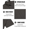 image:imageCOOFANDY Mens Casual Button Down Shirts Short Sleeve Textured Shirt Summer Beach Shirts with PocketDark Grey