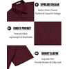 image:imageCOOFANDY Mens Casual Button Down Shirts Short Sleeve Textured Shirt Summer Beach Shirts with PocketDark Red