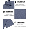 image:imageCOOFANDY Mens Casual Button Down Shirts Short Sleeve Textured Shirt Summer Beach Shirts with PocketGrey Blue
