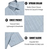 image:imageCOOFANDY Mens Casual Button Down Shirts Short Sleeve Textured Shirt Summer Beach Shirts with PocketLight Blue