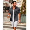image:imageCOOFANDY Mens Casual Button Down Short Sleeve Shirts Untucked Wrinkle Free Shirt Stretch Dress ShirtsJh630