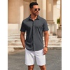 image:imageCOOFANDY Mens Casual Button Down Short Sleeve Shirts Untucked Wrinkle Free Shirt Stretch Dress ShirtsJh630