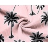 image:imageCOOFANDY Mens Casual Shirts Short Sleeve Button Down Shirts Fashion Textured Summer Beach ShirtPinkleaf