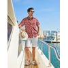 image:imageCOOFANDY Mens Hawaiian Shirt Short Sleeve Button Down Beach Vacation Shirt Retro Summer Tropical Shirts2red Symmetrical Pattern