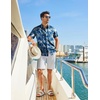 image:imageCOOFANDY Mens Hawaiian Shirt Short Sleeve Button Down Beach Vacation Shirt Retro Summer Tropical ShirtsBlue Palm Tree