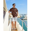 image:imageCOOFANDY Mens Hawaiian Shirt Short Sleeve Button Down Beach Vacation Shirt Retro Summer Tropical ShirtsBrown Floral Bloom