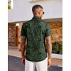 image:imageCOOFANDY Mens Hawaiian Shirt Short Sleeve Button Down Beach Vacation Shirt Retro Summer Tropical ShirtsGreen Sunflowers