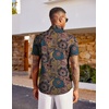 image:imageCOOFANDY Mens Hawaiian Shirt Short Sleeve Button Down Beach Vacation Shirt Retro Summer Tropical ShirtsHand Painted Flowers