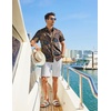 image:imageCOOFANDY Mens Hawaiian Shirt Short Sleeve Button Down Beach Vacation Shirt Retro Summer Tropical ShirtsHand Painted Flowers
