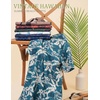 image:imageCOOFANDY Mens Hawaiian Shirt Short Sleeve Button Down Beach Vacation Shirt Retro Summer Tropical ShirtsLight Blue Palm Tree