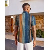 image:imageCOOFANDY Mens Hawaiian Shirt Short Sleeve Button Down Beach Vacation Shirt Retro Summer Tropical ShirtsStriped Oil Painting