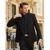 image:imageCOOFANDY Mens Long Sleeve Button Down Shirts Casual Untucked Shirts for Men Dress Shirts Beach Wedding ShirtsA Black