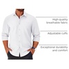 image:imageCOOFANDY Mens Long Sleeve Button Down Shirts Casual Untucked Shirts for Men Dress Shirts Beach Wedding ShirtsA White