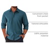 image:imageCOOFANDY Mens Long Sleeve Button Down Shirts Casual Untucked Shirts for Men Dress Shirts Beach Wedding ShirtsBlue