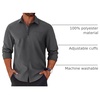 image:imageCOOFANDY Mens Long Sleeve Button Down Shirts Casual Untucked Shirts for Men Dress Shirts Beach Wedding ShirtsDark Grey