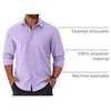 image:imageCOOFANDY Mens Long Sleeve Button Down Shirts Casual Untucked Shirts for Men Dress Shirts Beach Wedding ShirtsLavender