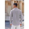 image:imageCOOFANDY Mens Long Sleeve Button Down Shirts Casual Untucked Shirts for Men Dress Shirts Beach Wedding ShirtsLight Grey